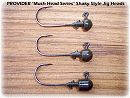 "Mush Head Series" 6pk - 1/8 oz Grub Jig Heads