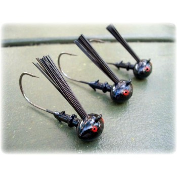 "Rapture Series" Football Jig Head - Black-Blue Unskirted (1 pack)