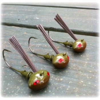 "Rapture Series" Football Jig Head - Watermelon-Brown Unskirted (1 pack)