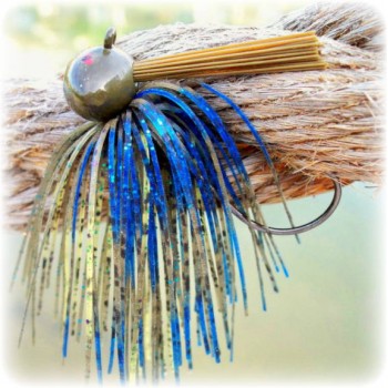 "Rapture Series" Football Jig - Blue Chartreuse Craw